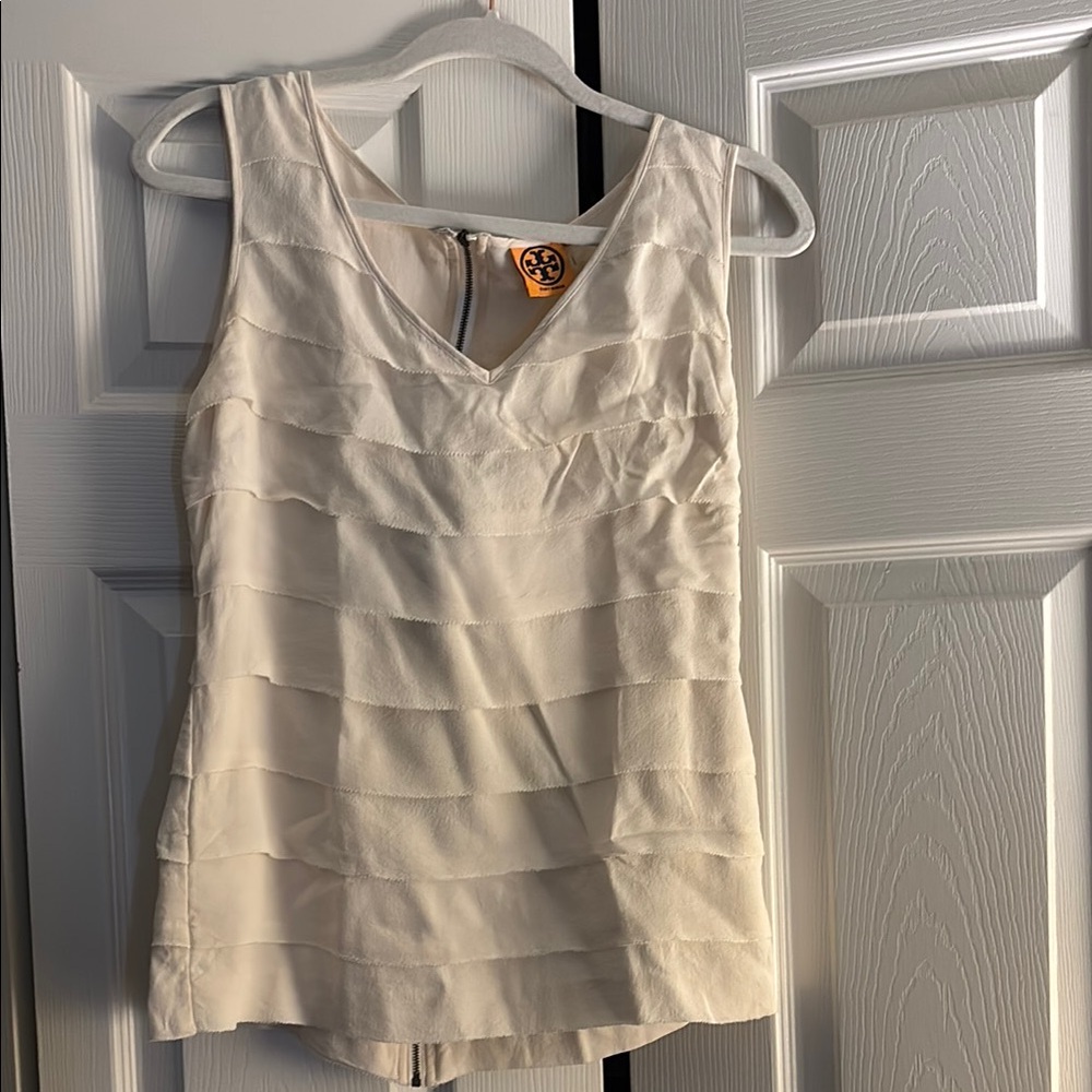 TORY BURCH  Cream Sleeveless Top